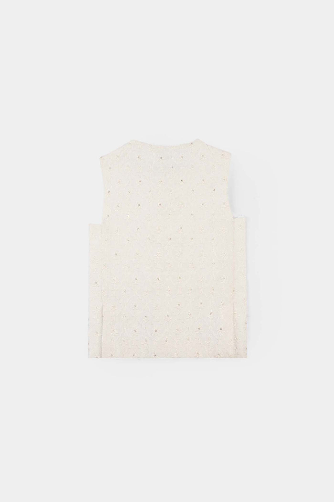 Infant Boys Poly Viscose Waistcoat (Elegant) - White