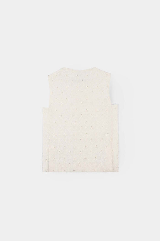 Infant Boys Poly Viscose Waistcoat (Elegant) - White