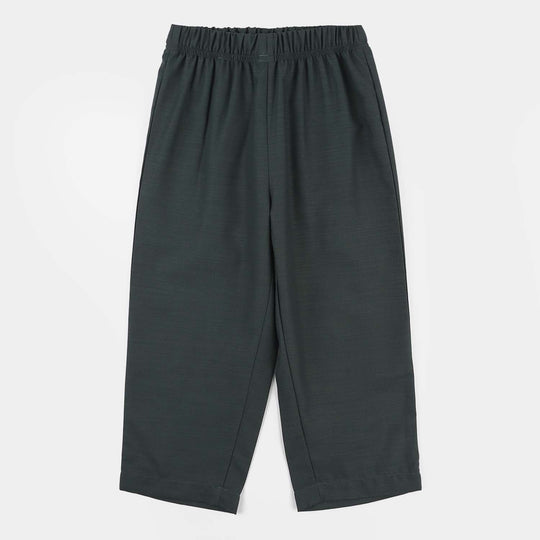 Boys Poly Viscose Shalwar Suit (Running Stitch) - Teal Green