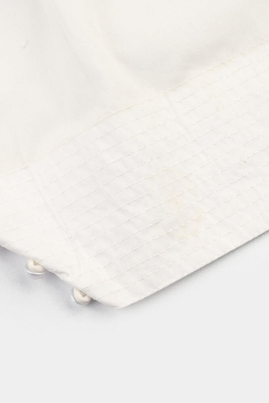 Girls Cotton Farshi Shalwar - White