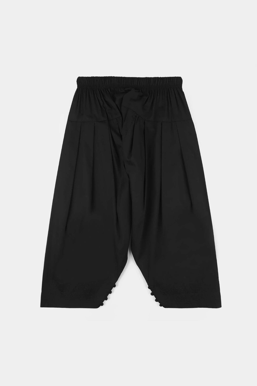 Girls Cotton Farshi Shalwar - Black