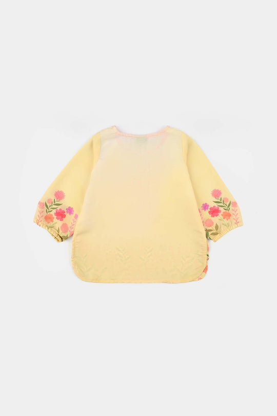 Infant Girls Poly Lawn Casual Top (Sunny) - Yellow
