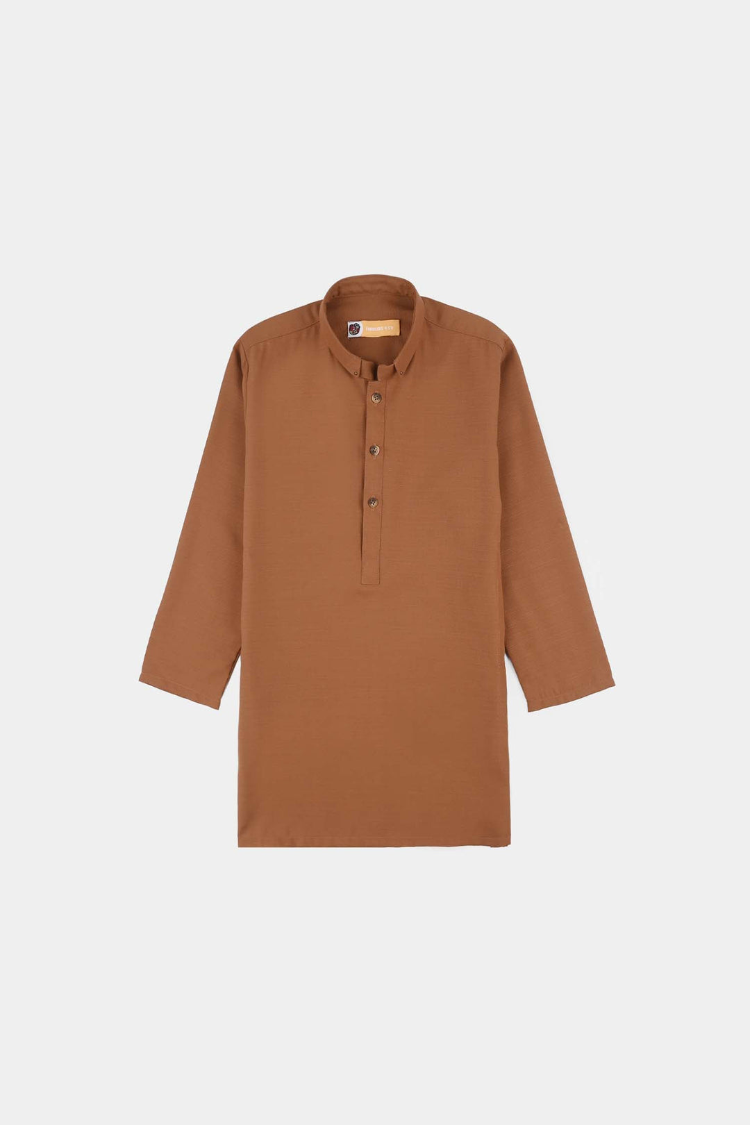 Boys Poly Viscose Kurta Pajama - Brown