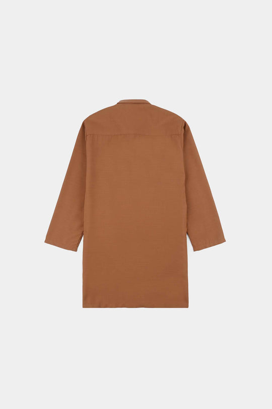 Boys Poly Viscose Kurta Pajama - Brown