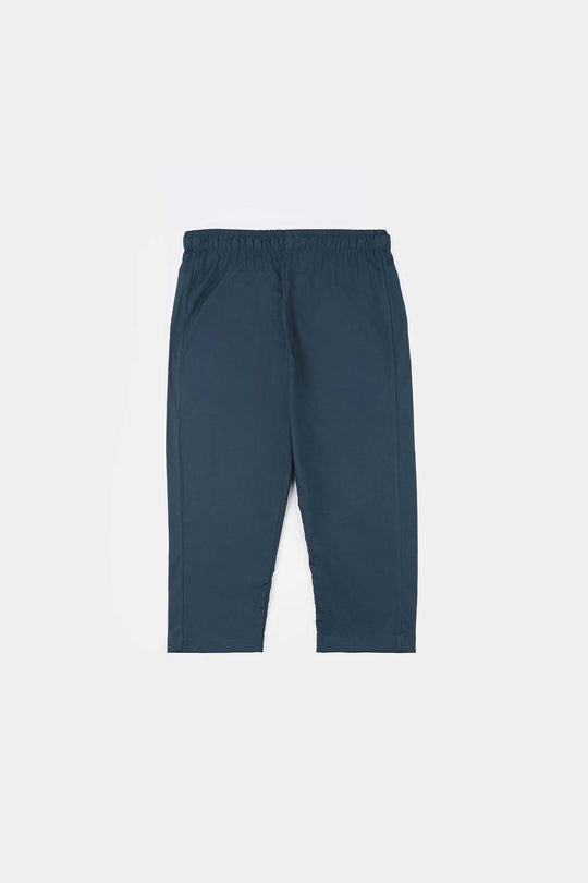 Boys Poly Viscose Kurta Pajama - Teal Blue