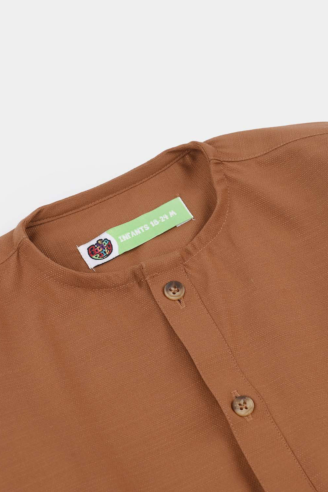 Infant Boys Poly Viscose Kurta Pajama - Brown