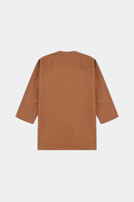 Infant Boys Poly Viscose Kurta Pajama - Brown