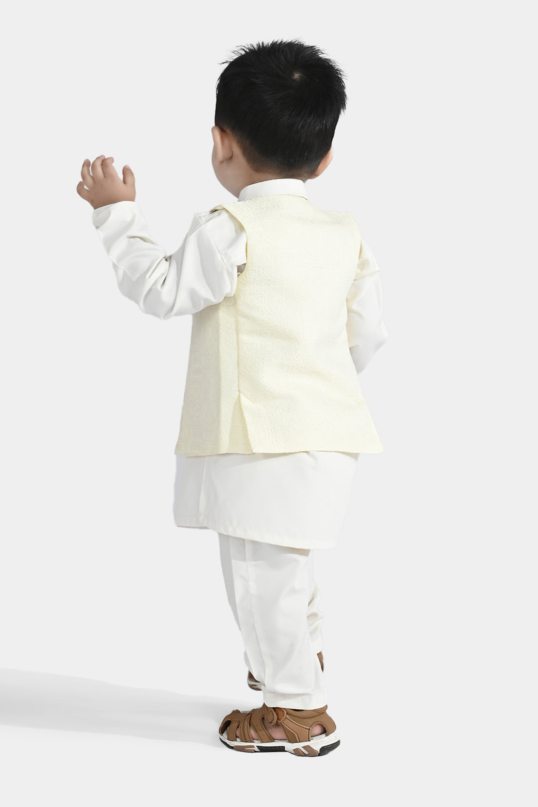 Infant Boys Poly Viscose 3-Piece Suit (After Glow) - Off-White