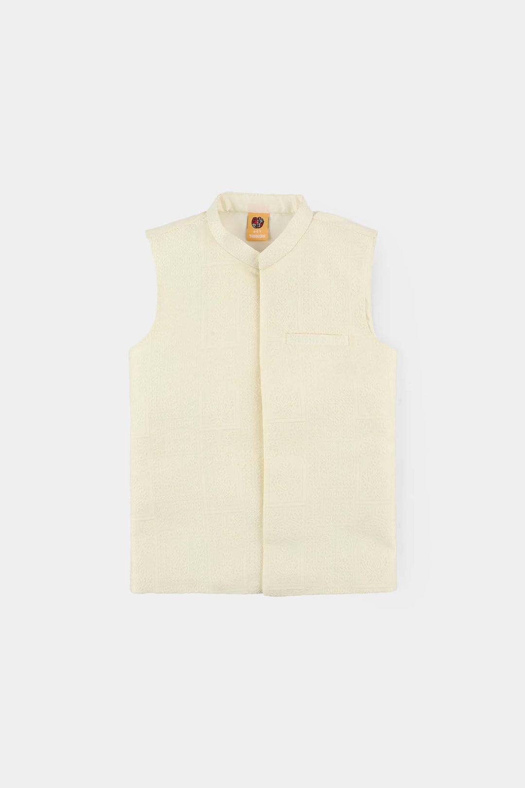 Boys Poly Viscose 3Piece Suit - Off White