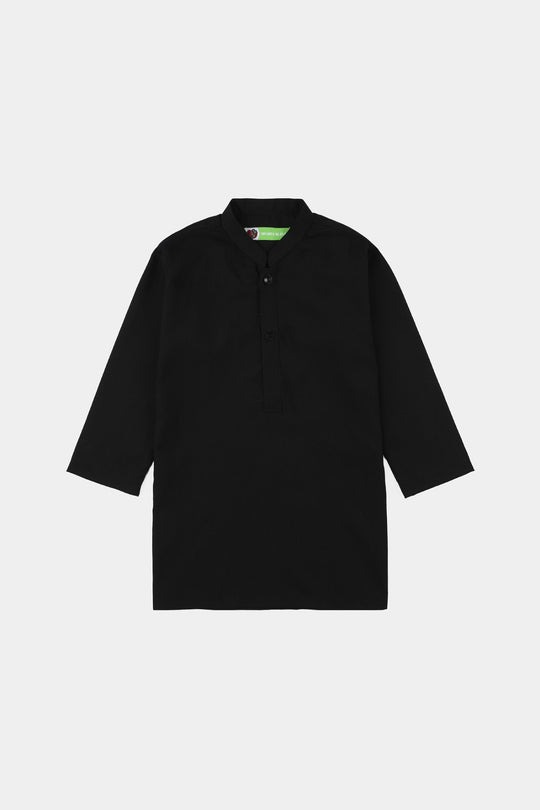 Infant Boys Poly Viscose Kurta Pajama (Blended) - Black