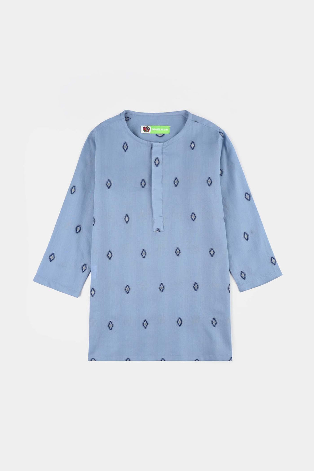 Infant Boys Cotton Jacquard Printed Kurta