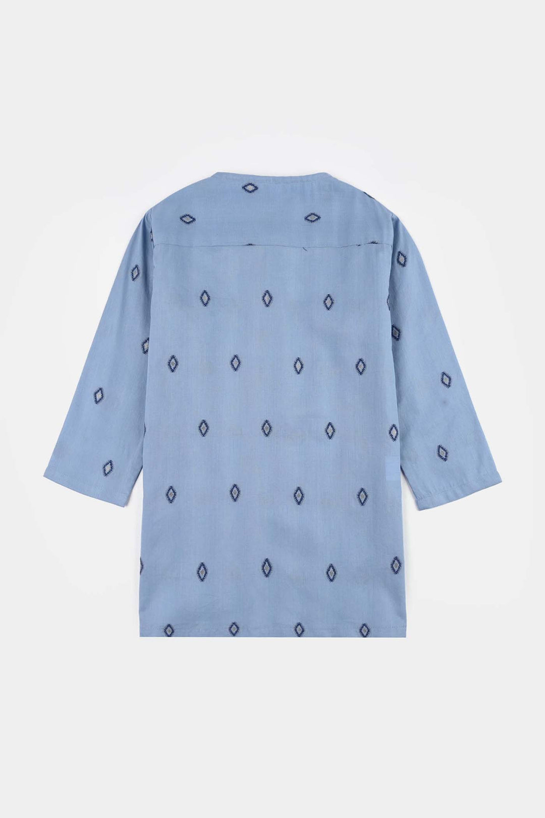 Infant Boys Cotton Jacquard Printed Kurta
