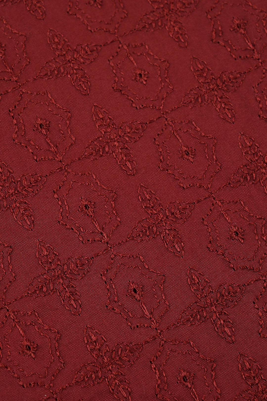 Boys Cotton Poplin EMB Kurta (Winery Chicken Kari)-MAROON