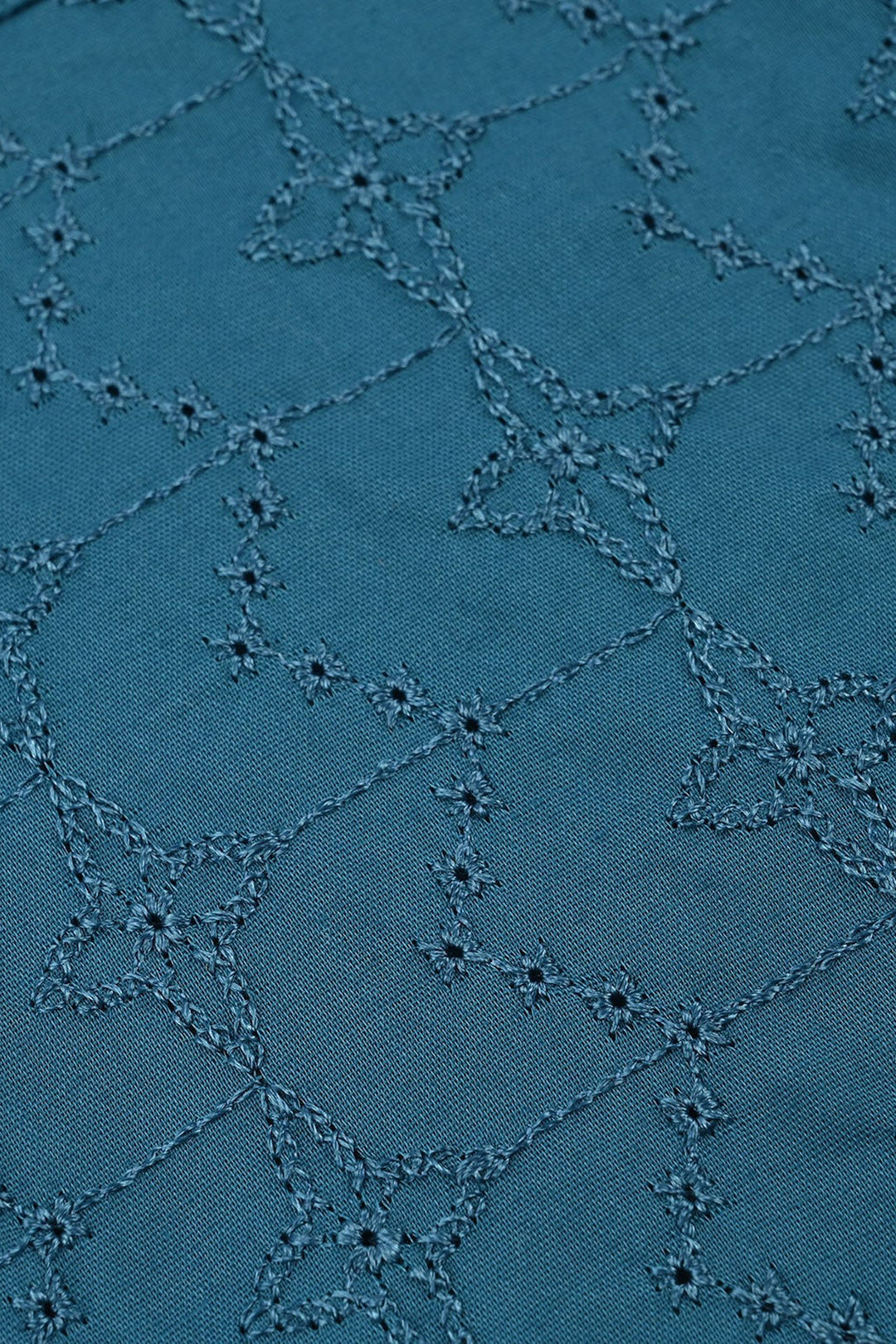 Infant Boys Cotton Chicken Kari Poplin Kurta - Teal Blue