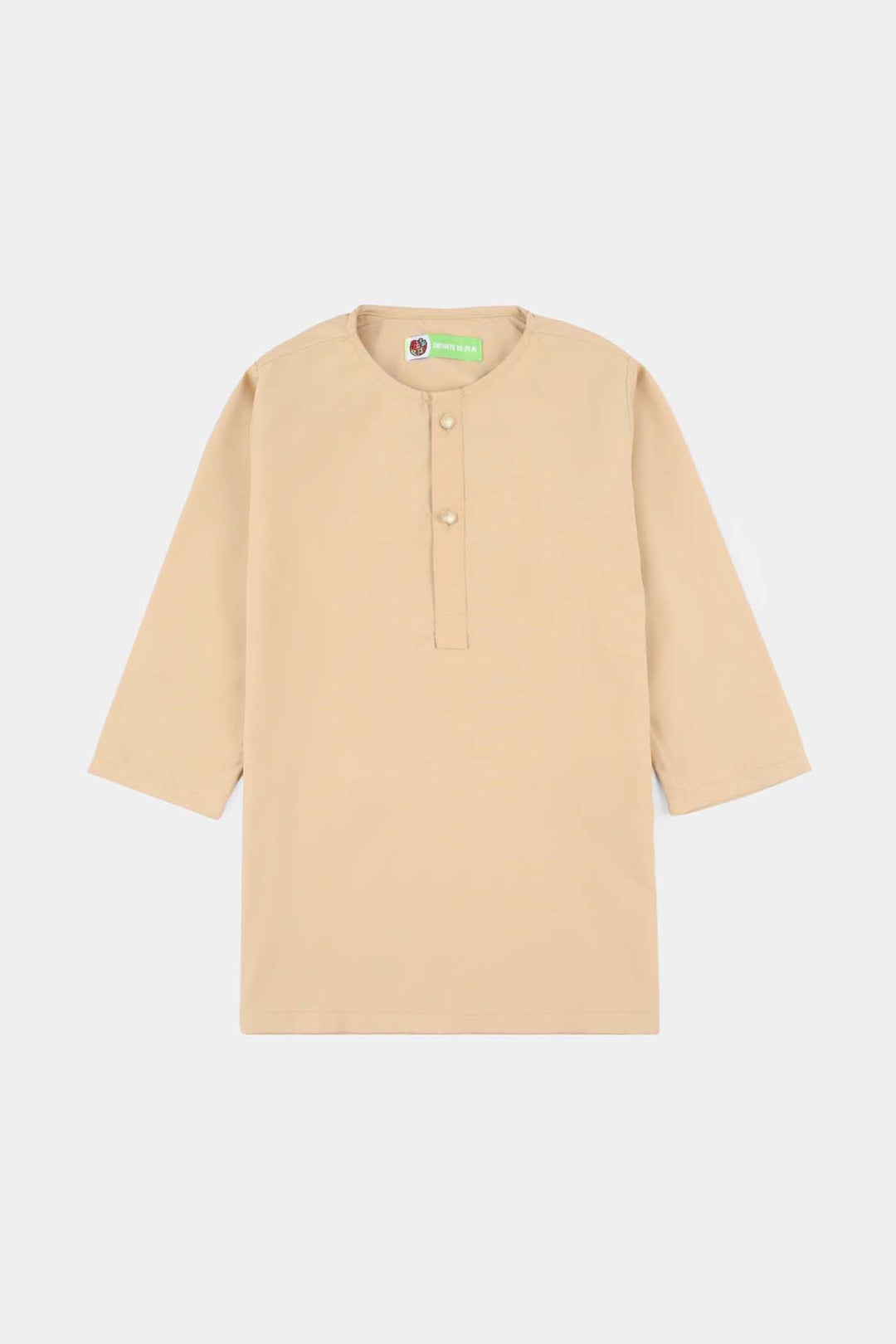 Infant Boys Poly Viscose Kurta Pajama - Beige