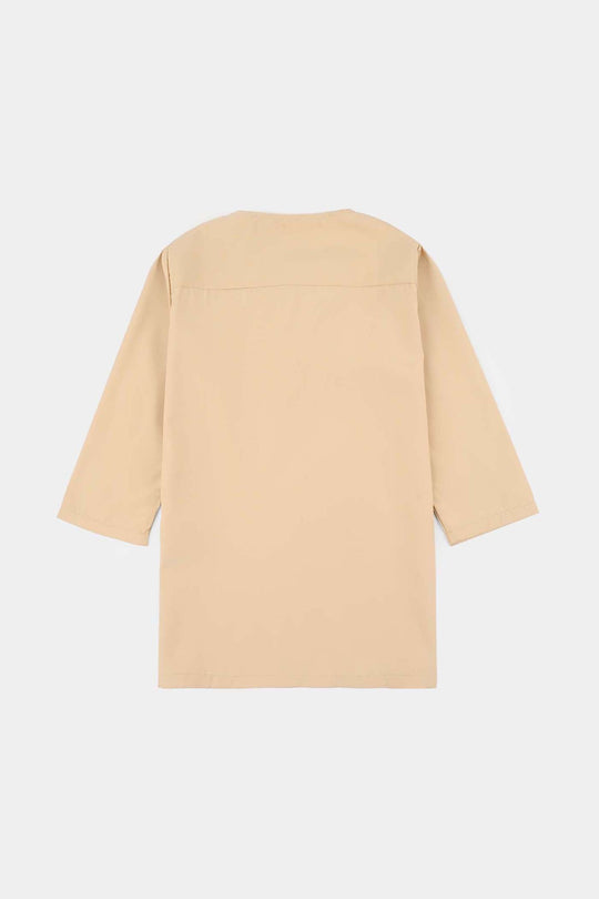 Infant Boys Poly Viscose Kurta Pajama - Beige