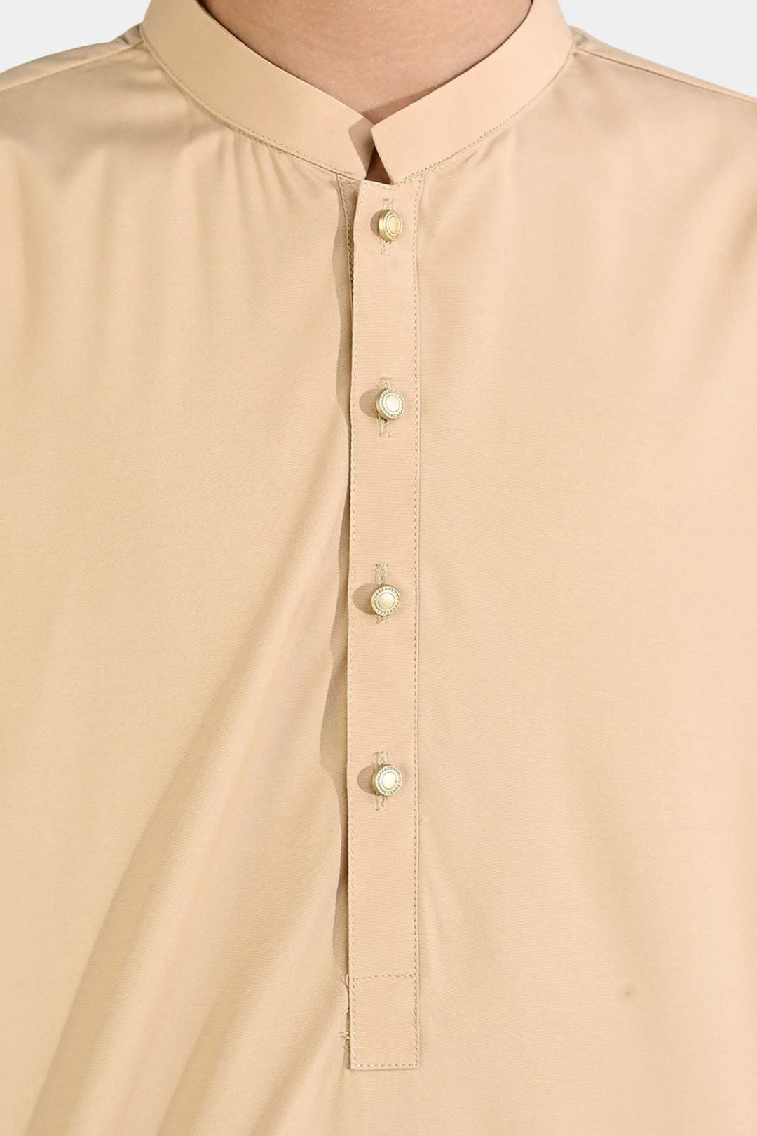 Boys Poly Viscose Kurta Pajama - Beige