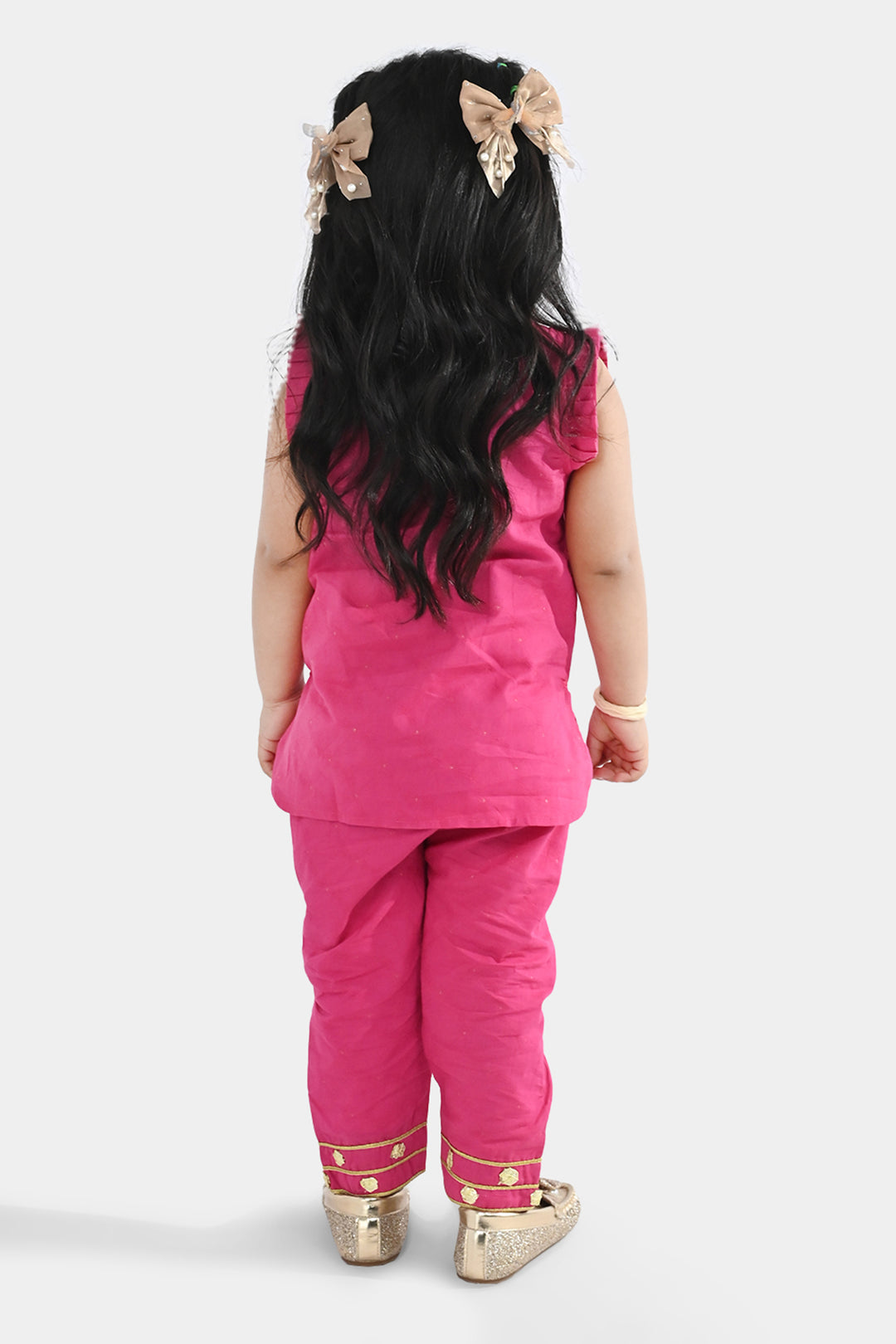 Infant Girls Jacquard 2-Piece Set (Ruby) - Shocking Pink