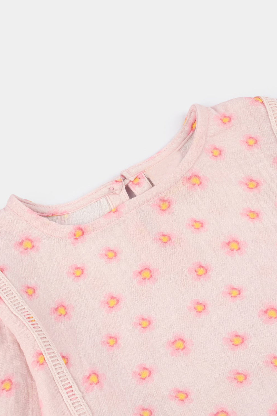 Teens Girls Gauze Co-Ord Set Orchid Pink - Baby Pink