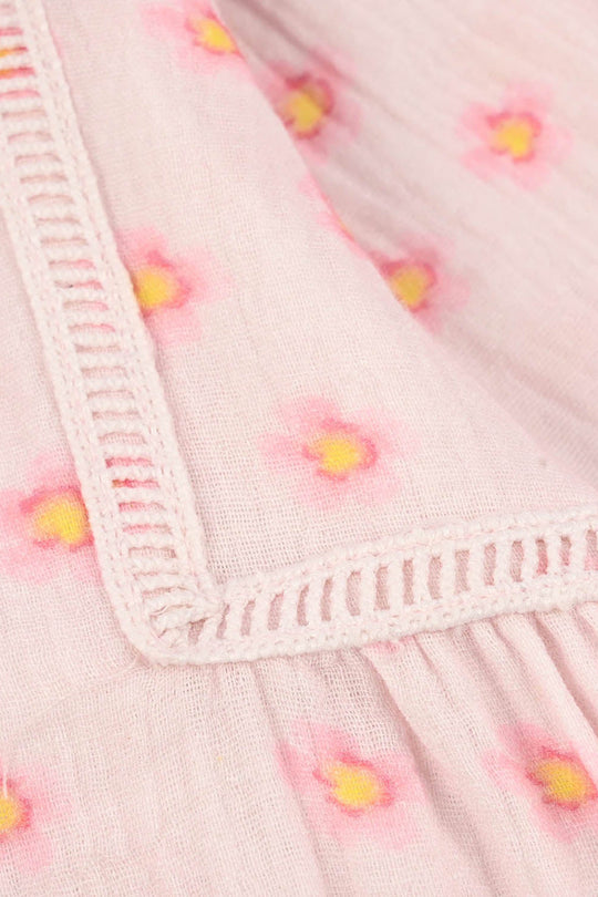 Teens Girls Gauze Co-Ord Set Orchid Pink - Baby Pink
