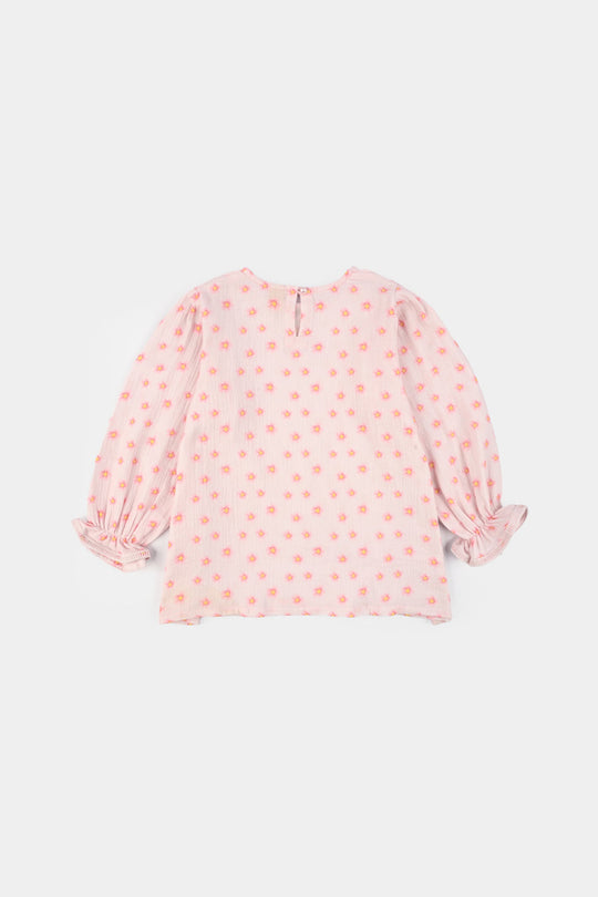 Teens Girls Gauze Co-Ord Set Orchid Pink - Baby Pink