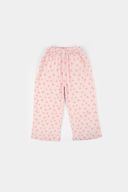 Teens Girls Gauze Co-Ord Set Orchid Pink - Baby Pink