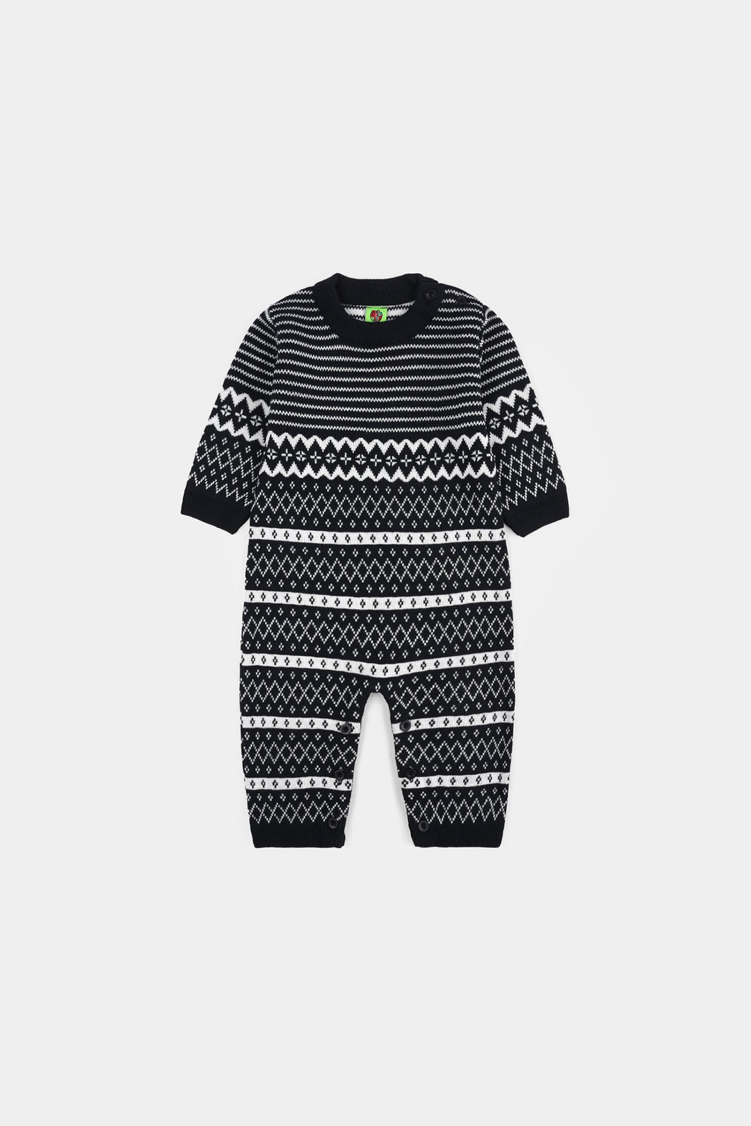 Infant Boys Acrylic Romper-Tribal - NAVY