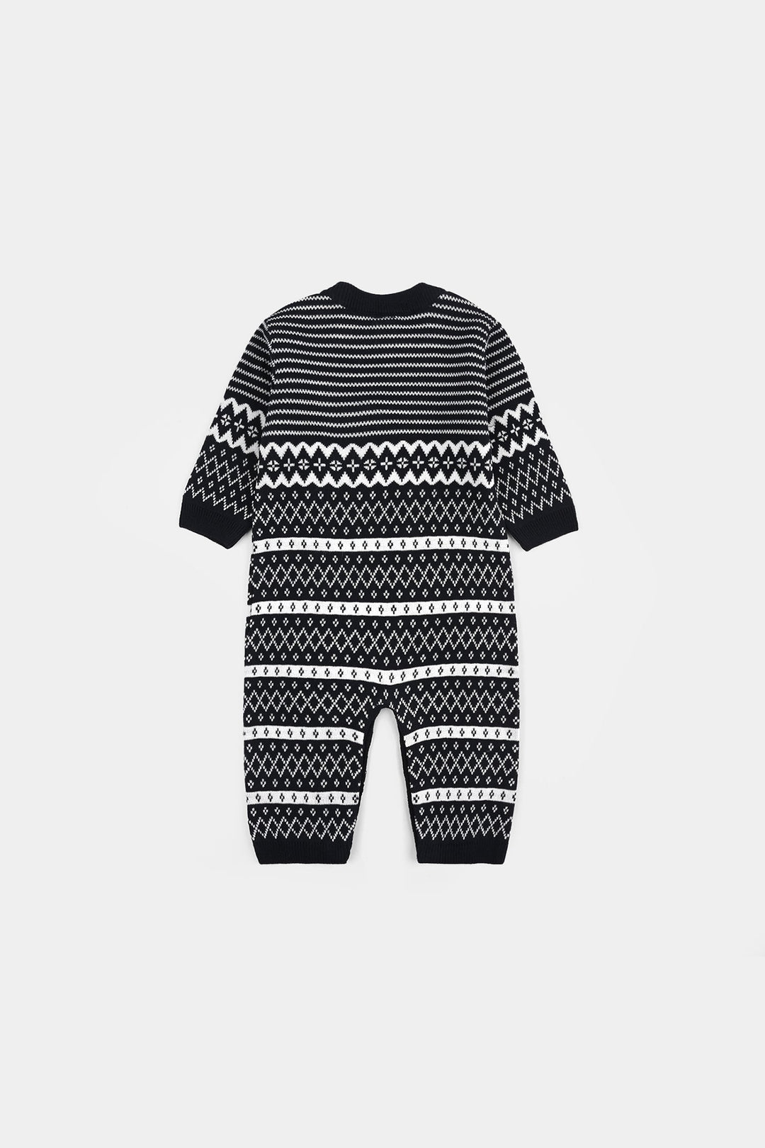 Infant Boys Acrylic Romper-Tribal - NAVY