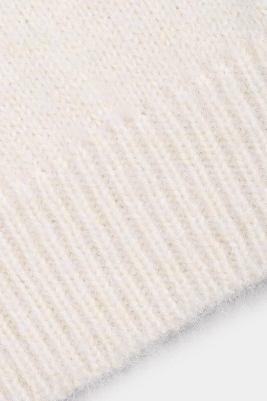 Infant Girls Acrylic Sweater-Lurex Bow - Off White