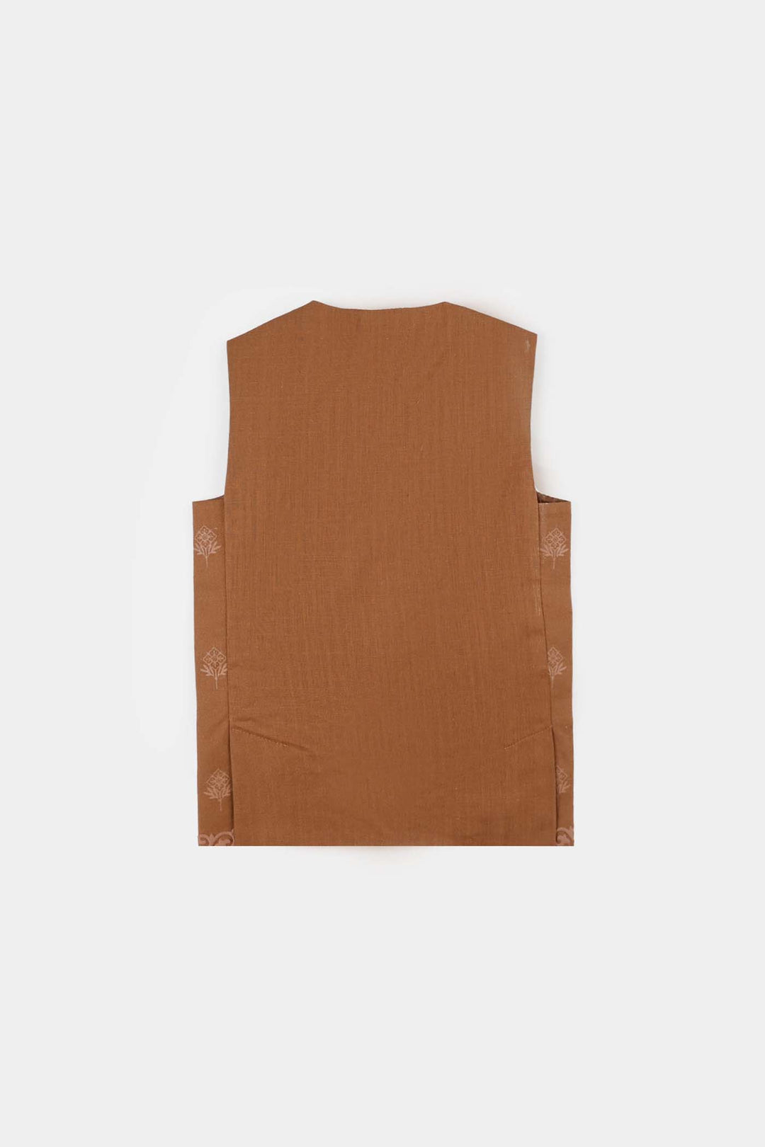 Infant Boys Cotton Slub 3-Piece Suit - Brown