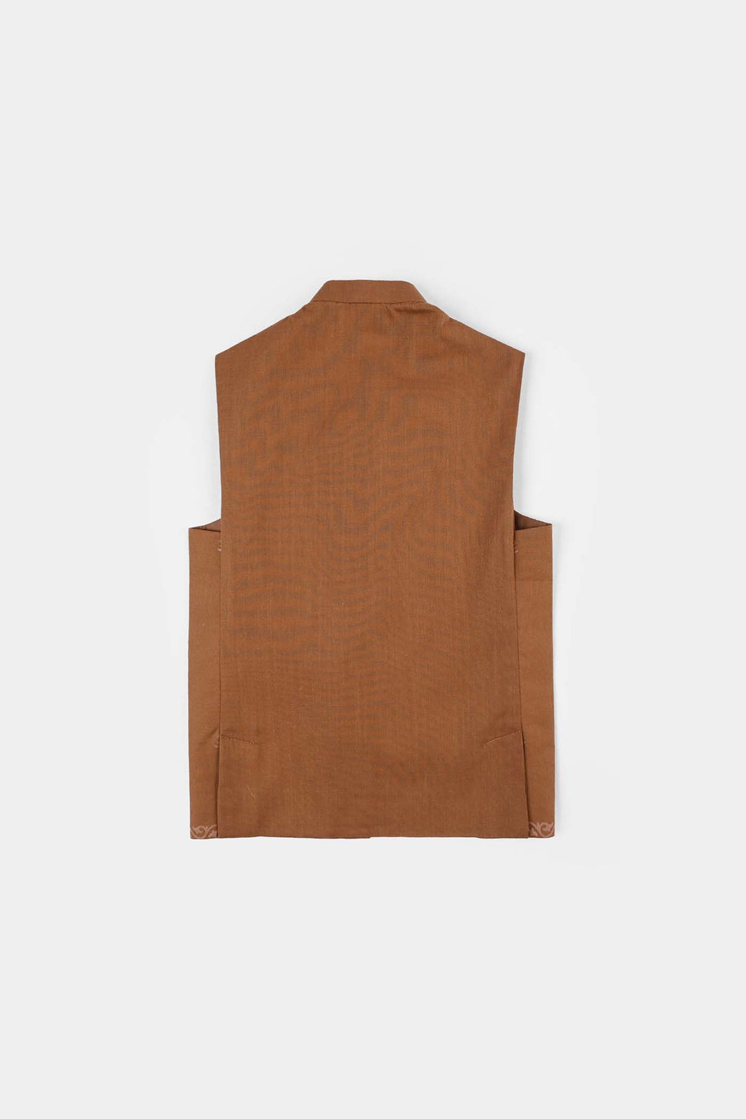 Boys Cotton Slub 3-Piece Suit - Brown