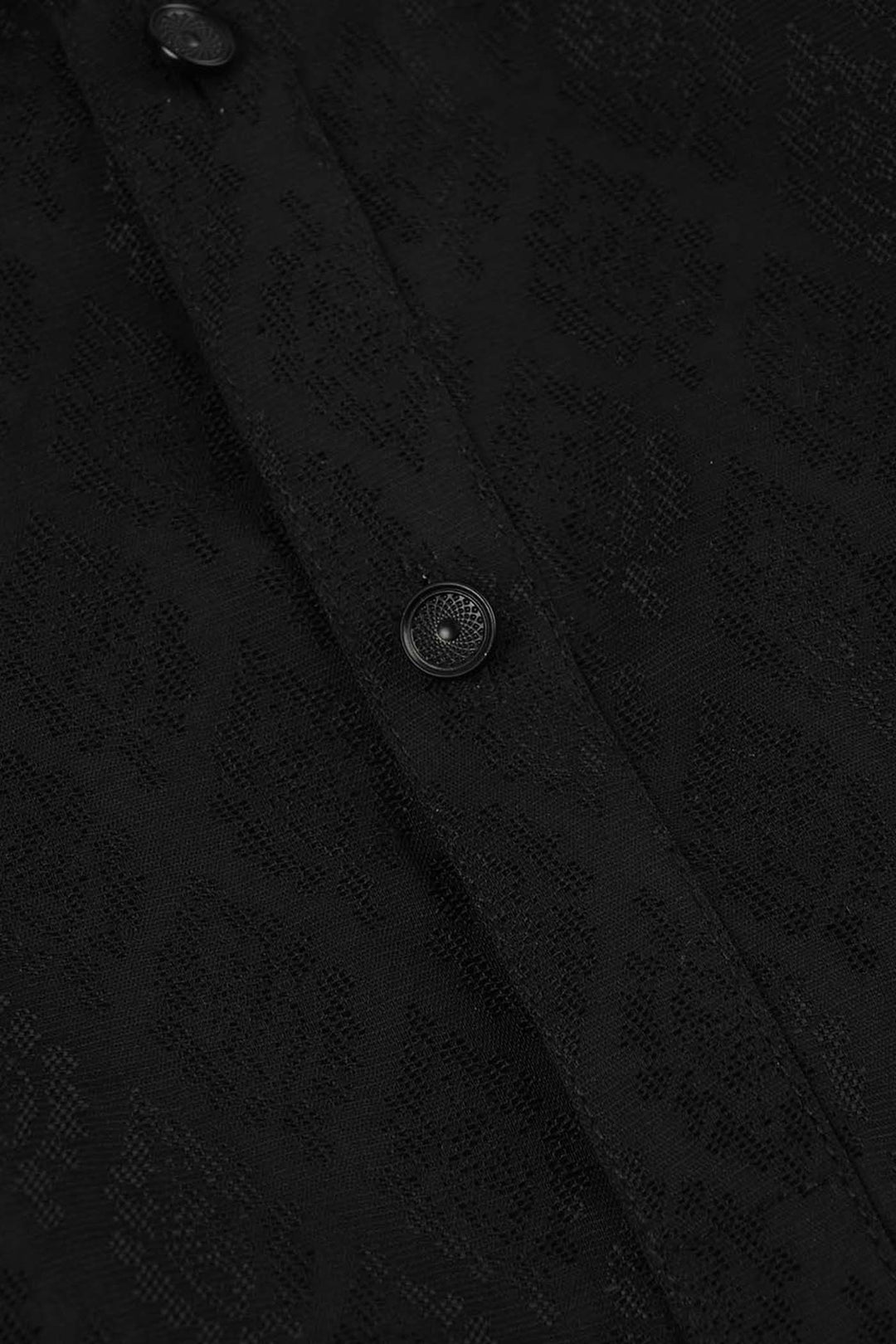 Infant Boys Jacquard Kurta Pajama - Black