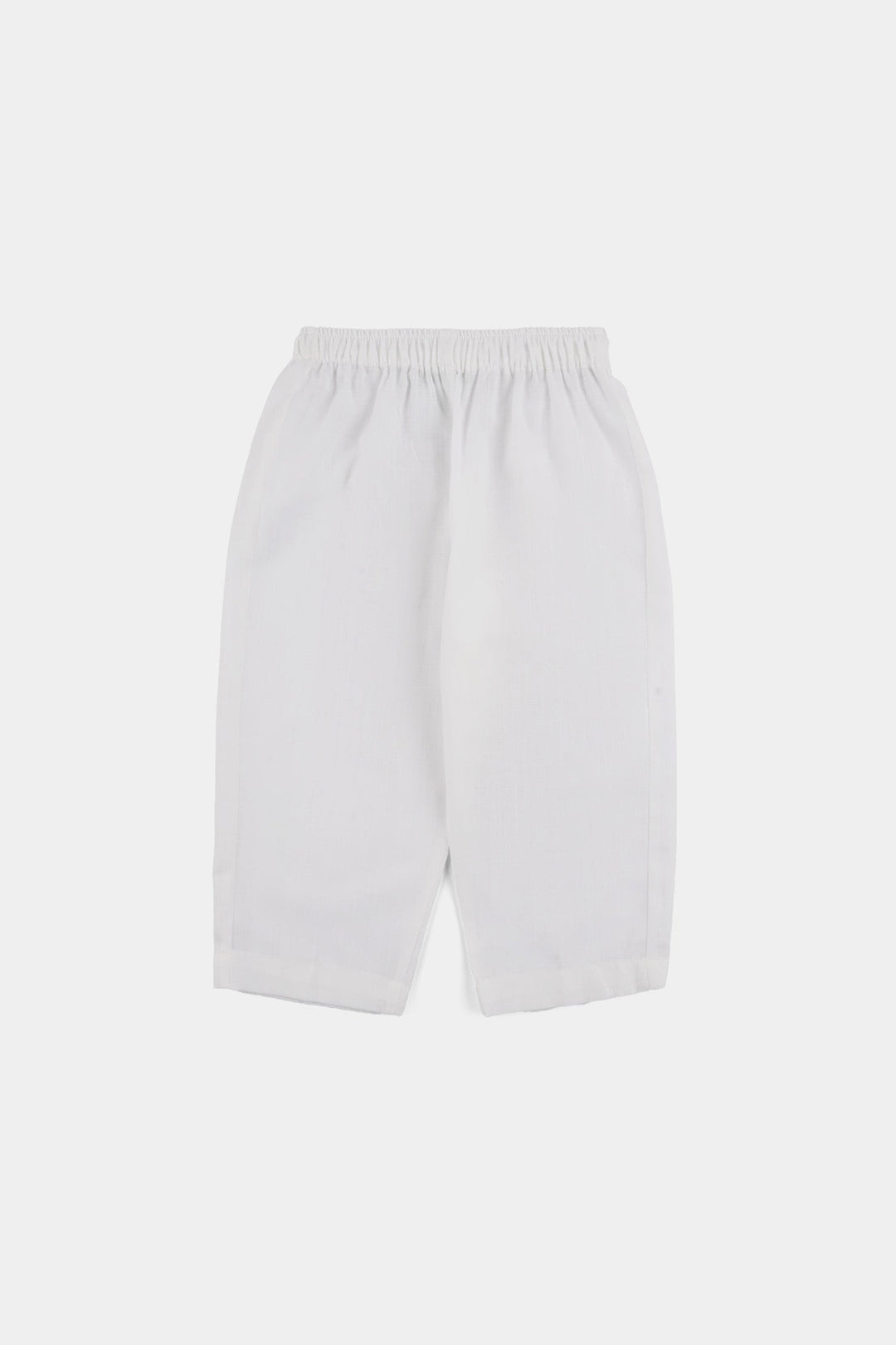 Infant Boys Cotton Slub 3Piece Suit (Front Open) -WHITE