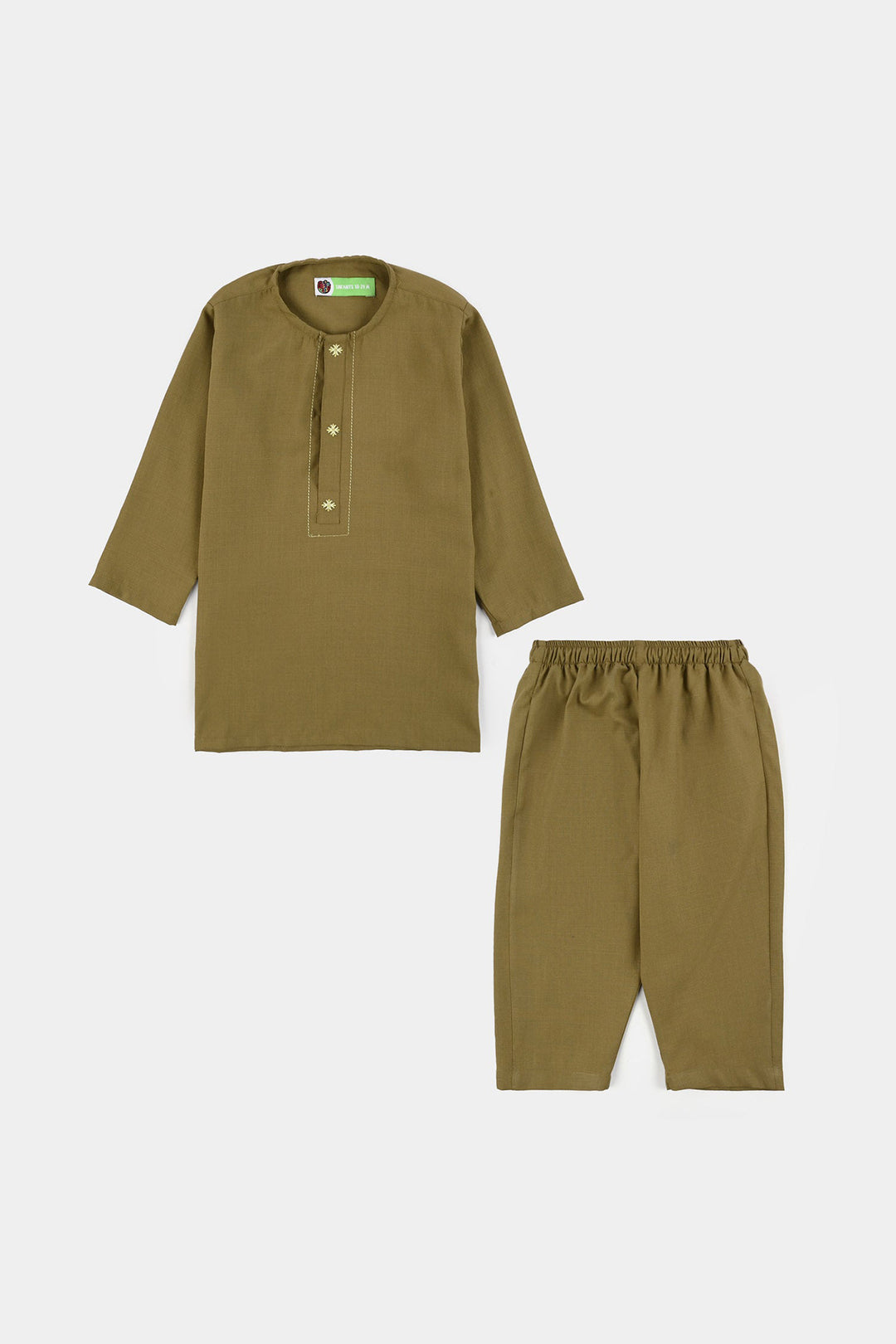 Infant Boys Poly Viscose Kurta Pajama - Green