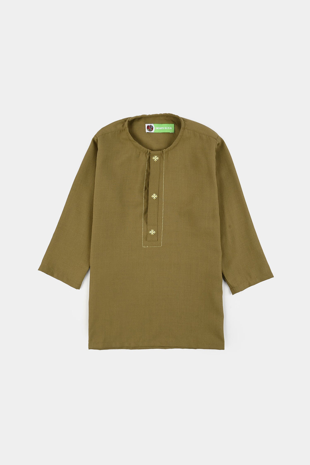 Infant Boys Poly Viscose Kurta Pajama - Green