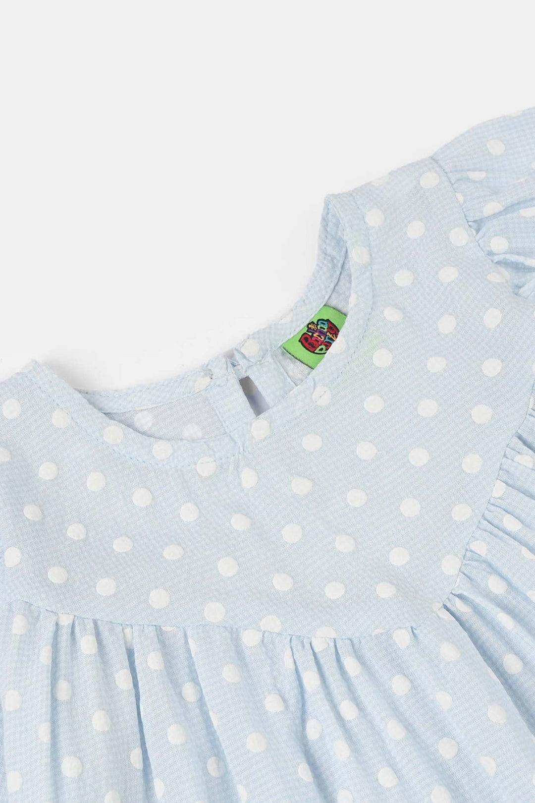 Infant Girls Cotton Casual Frock - Blue