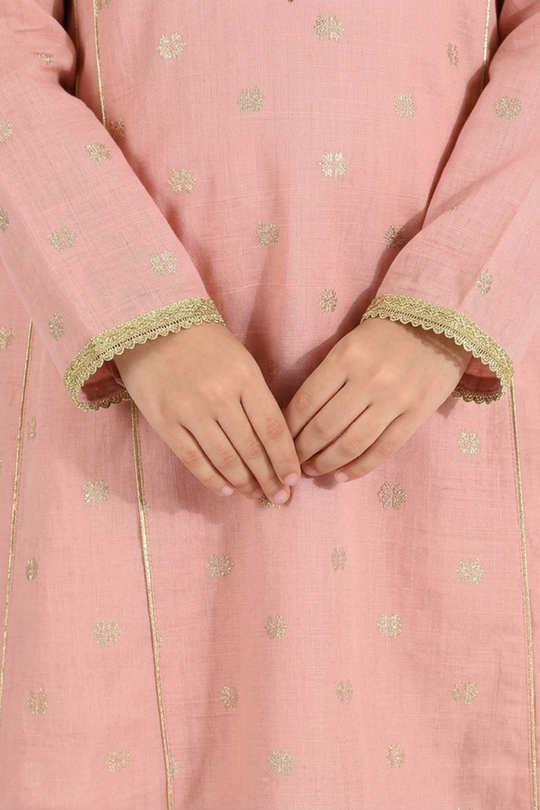 Girls Jacquard 3 Piece Suit (Jewel) - Peach