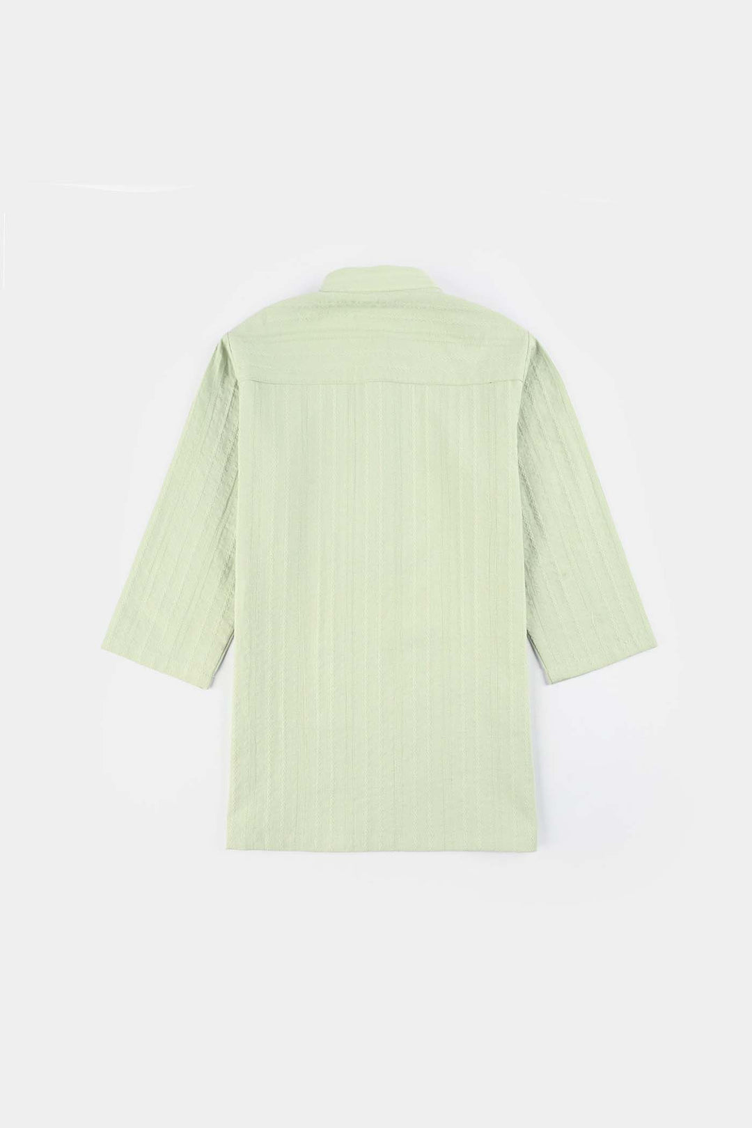 Infant Boys Cotton Jacquard Kurta (Dobby) - Green