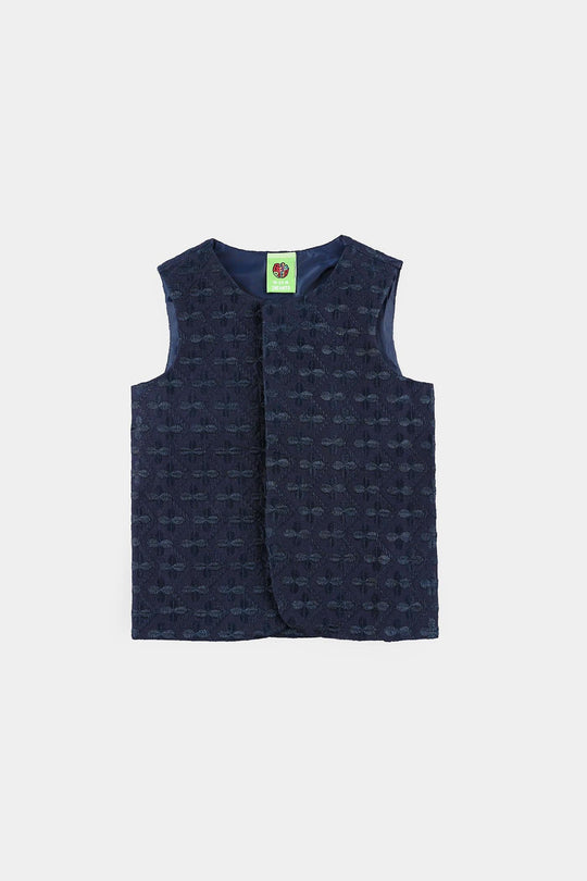 Infant Boys Poly Viscose Waistcoat - Royal Blue