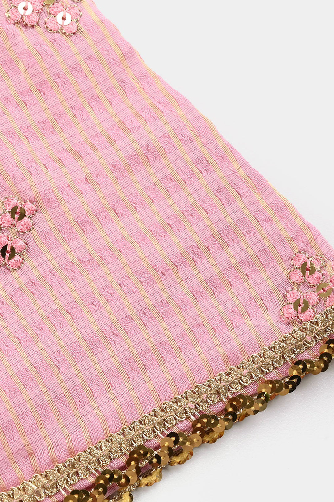 Girls Jacquard 2 Piece Set (Glitter) - Pink