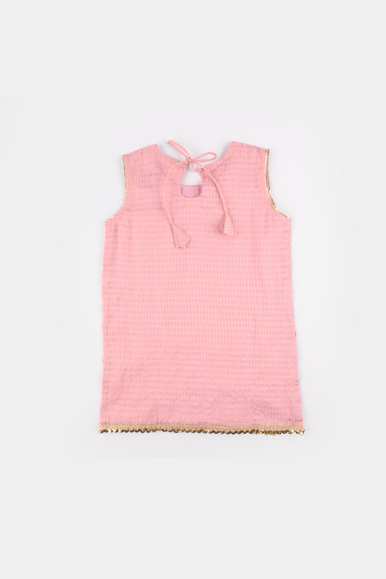 Girls Jacquard 2 Piece Set (Glitter) - Pink