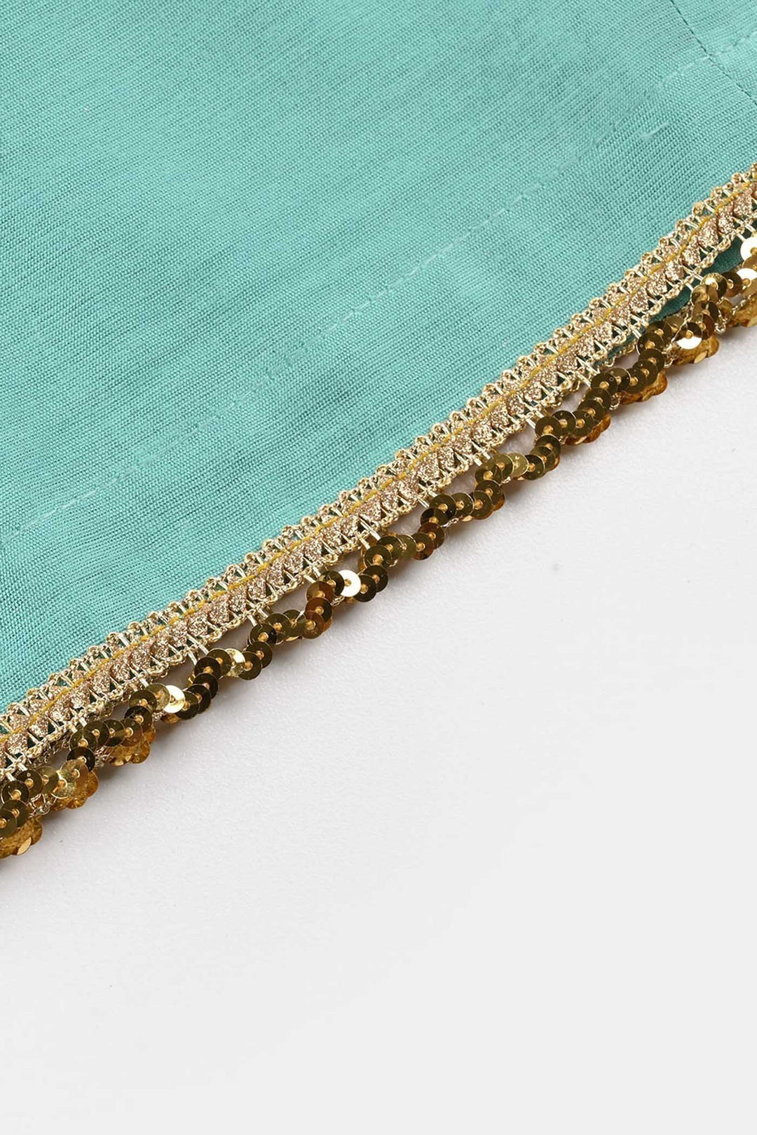 Girls Jacquard 2 Pcs Glitter - Mint Green