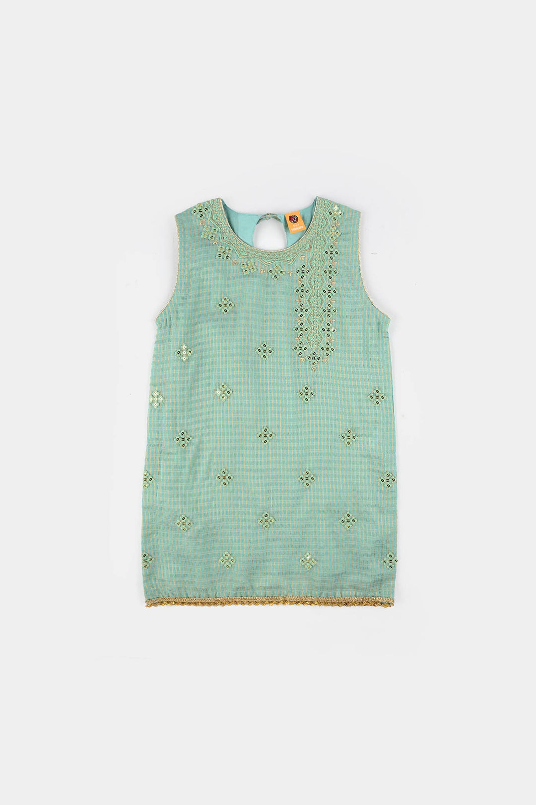 Girls Jacquard 2 Pcs Glitter - Mint Green
