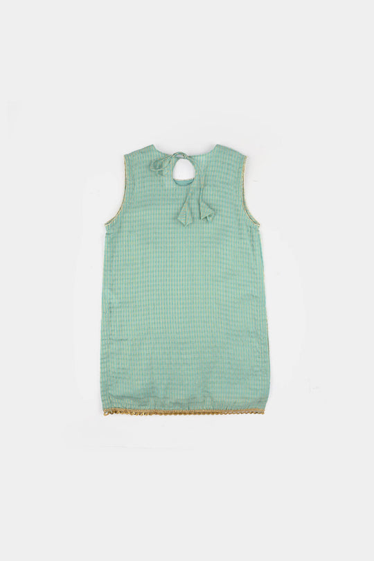 Girls Jacquard 2 Pcs Glitter - Mint Green