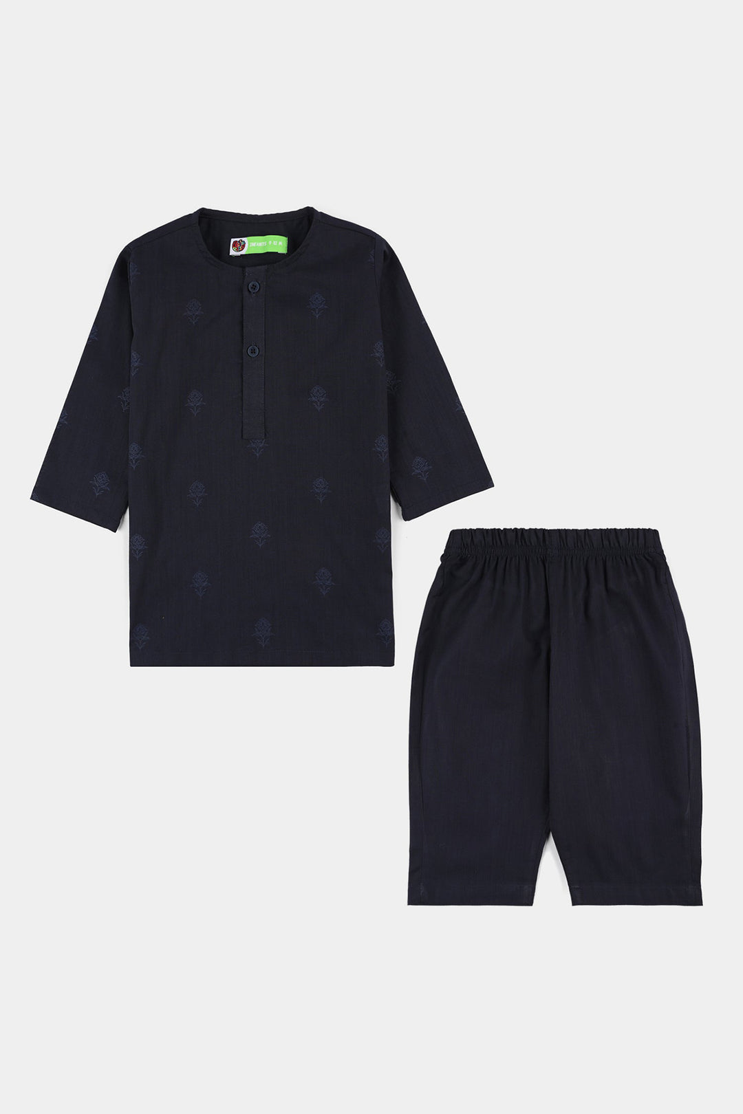 Infant Boys Cotton Slub 2Piece Suit (Royal)-Blue