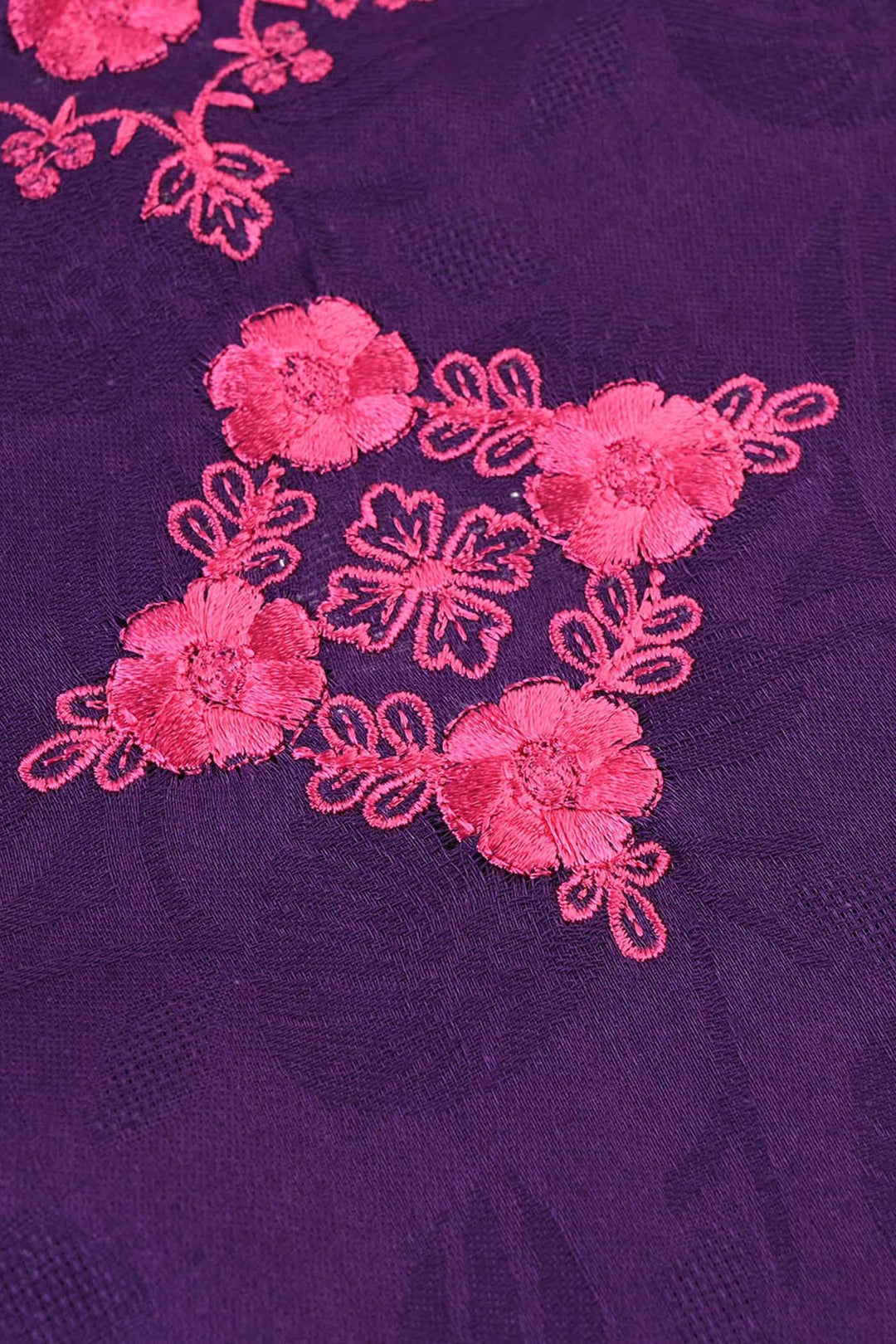 Girls Jacquard Emb 2Pcs Haya-Purple
