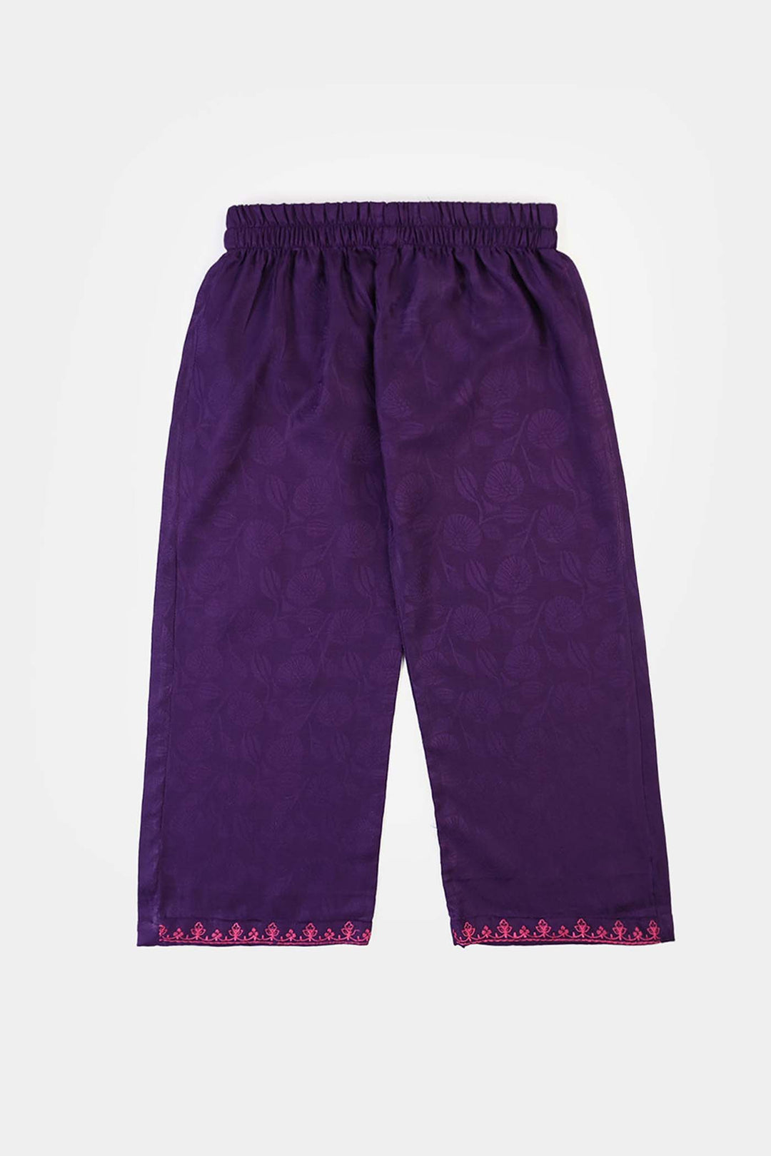 Girls Jacquard Emb 2Pcs Haya-Purple