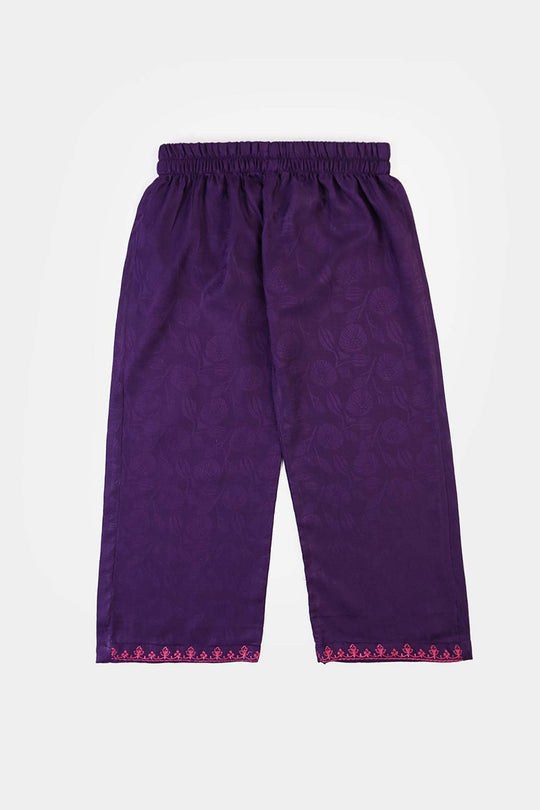 Girls Jacquard Emb 2Pcs Haya-Purple