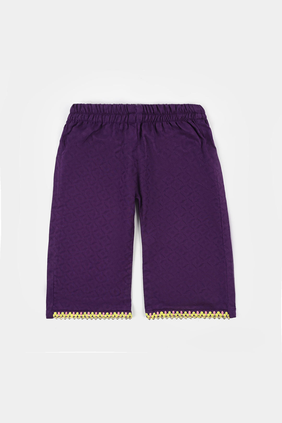 Infant Girls Jacquard Emb 2Pcs Noor Pari-PURPLE