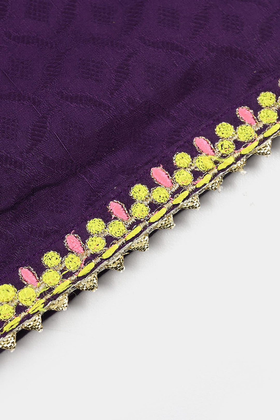 Infant Girls Jacquard Emb 2Pcs Noor Pari-PURPLE